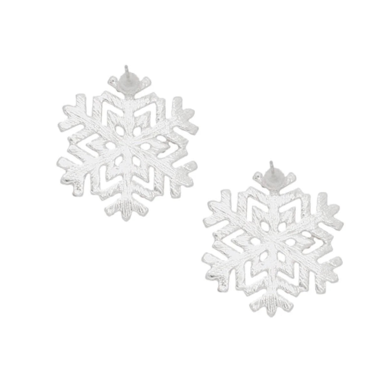Stud Radiating Snowflake Earrings