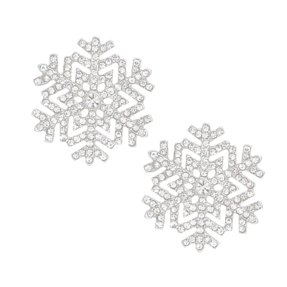 Stud Radiating Snowflake Earrings