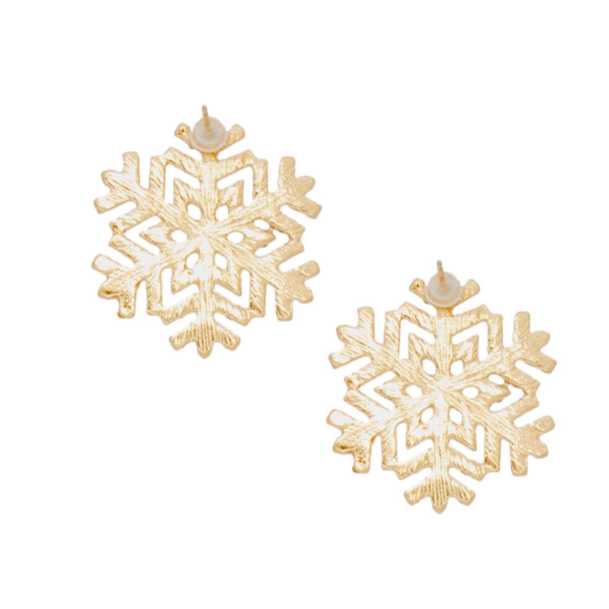 Stud Radiating Snowflake Earrings